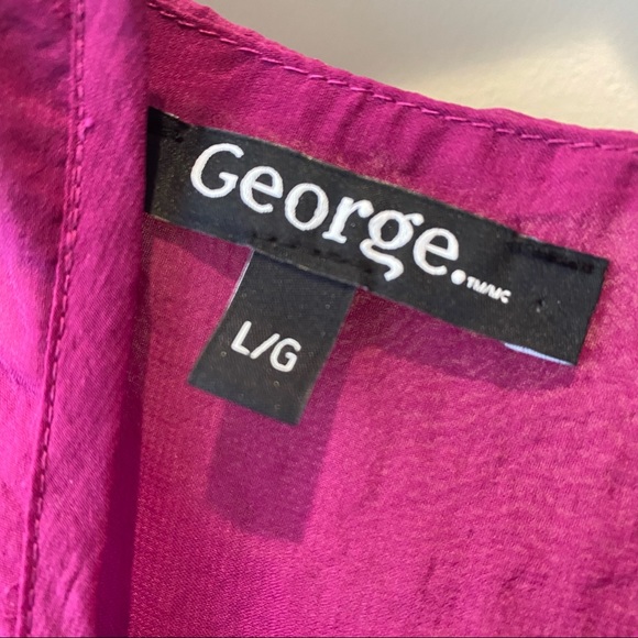 George Fuchsia Blouse Size L - Picture 3 of 3
